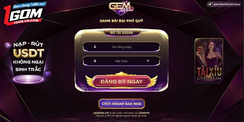 GEMWIN là cổng game giải trí trực tuyến nổi bật tại Việt Nam hiện nay