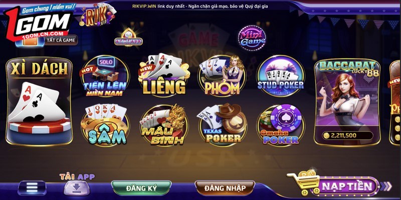 Sân chơi cung cấp nhiều phiên bản game bài đổi thưởng với tính năng hấp dẫn